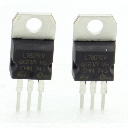 2x L7809CV - L7809 - 9V - 1.5A - Régulateur Tension - ST - 208IC015