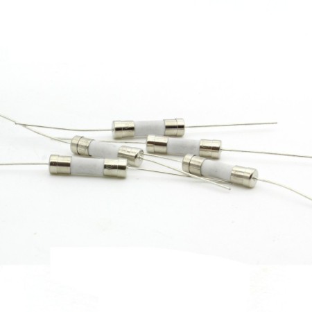 5x Fusibles ceramique T4A - 250v - 5x20mm a souder - Lent - 201fus272