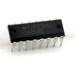 Circuit intégré CD4050BE Hex Buffer/ Converters DIP-16 Texas 213ic083