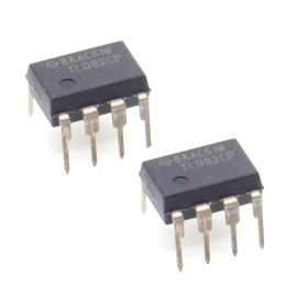 2x Circuit TL082CP  J-fet Dual Op-Amp DIP-8 - Texas -