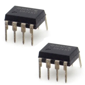 2x Circuit UA741CP Single Op-Amp DIP-8 - Texas Instrument - 215ic117