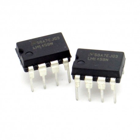 2x Circuit Intégré LM1458N Dual Op-Amp DIP-8 - National 