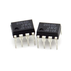 2x Circuit NJM2068D Dual Op-Amp Bipolaire DIP-8 - JRC - 217ic140