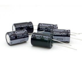 5x Condensateur 2200uf 25v - 13x20mm - Chengxing - 56con141