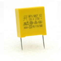 Condensateurs MPX MPK X2 155K 1.5uf P:15mm 275V - 224con482