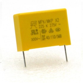Condensateurs MPX MPK X2 225K 2.2uf  P:22.5mm 275V