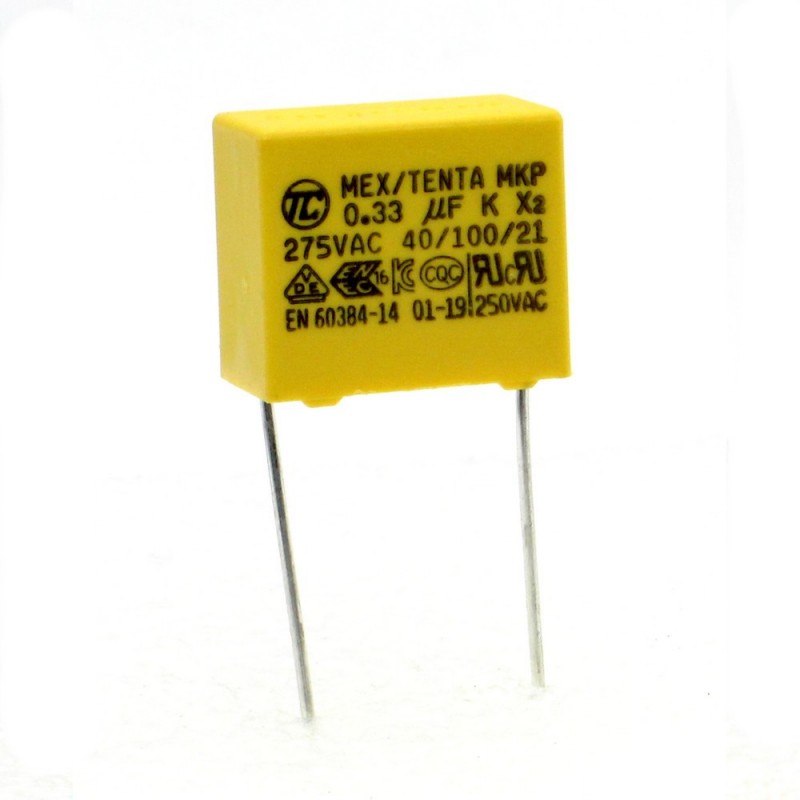 10x JFZ-330N/310-P15 Condensateur polypropylène X2 330nF 15 mm ± 10% JB Condensateurs