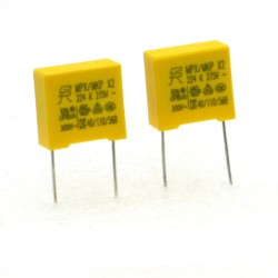 2x Condensateurs MPX MKP X2 224K 220nf P:10mm 275V - SRD - 228con498