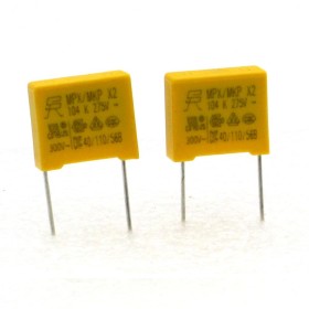 2x Condensateurs MPX MPK X2 104K 100nf  P:10mm 275V