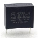 Condensateur MPX MPK X2 155K 1.5uf P:27.5mm 275V - 227con503