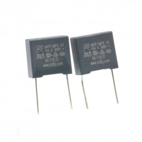 2x Condensateurs MPX MPK X2 104K 100nf P:10mm 275V