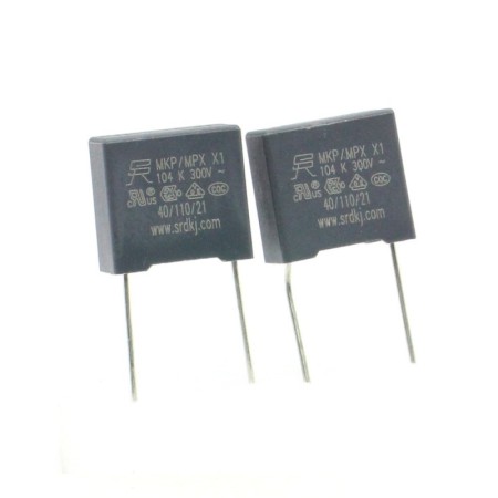 2x Condensateurs MPX MPK X2 104K 100nf  P:10mm 275V