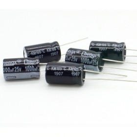 5x Condensateur 1000uF 25V 10x17mm - Chengxing 