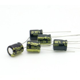 5x Condensateur 100uF 25V 6x7mm - Chengxing - 233con518