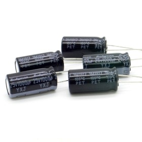 5x Condensateur 1000uf 25v 10x20mm - Rubycon - 234con520