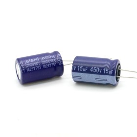 2x Condensateur 15uF 450V 12x20mm - Aihua