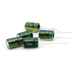 5x Condensateur 220uf - 35v - 8x12mm - Chengxing - 235con528