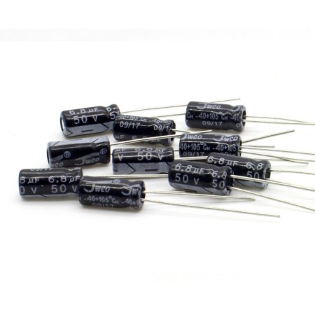 10x Condensateur 6.8uF 50V 5x11mm pas: 2.5mm - jwco - 237con553