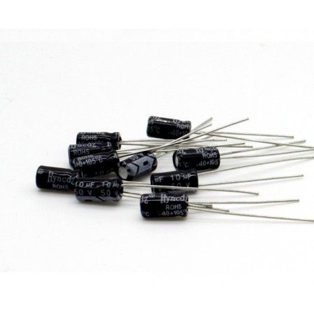 10x Condensateur 10uF 50V 4x7mm pas: 2.5mm - Hyncdz - 237con550