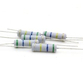 5x Résistance métal oxyde 2w - 560kohm - 5%