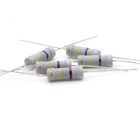 5x Résistance métal oxyde 2w - 910kohm - 5%