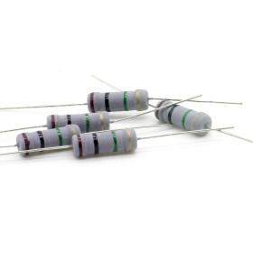 5x Résistance métal oxyde 2w - 1Mohm - 5% - 246res537