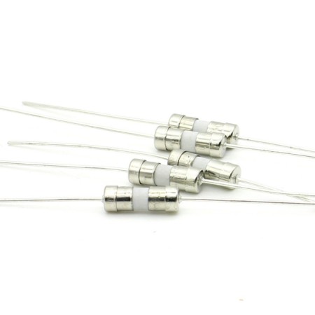 5x Fusibles ceramique 3.6x10mm T1.6A fusion lente - 250v - 180fus292