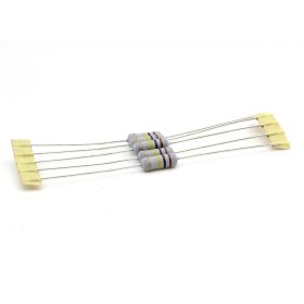 5x Résistance métal oxide - 100kohm -  1W - 5% - Yageo