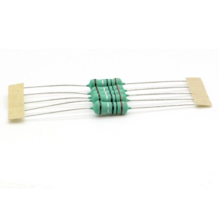 5x Résistance métal - 2ohm -  2R - 2W - 1%