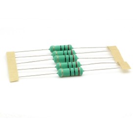 5x Résistance métal - 20ohm -  20R - 3W - 5%