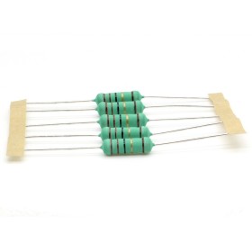 5x Résistance métal - 22ohm -  22R - 3W - 1%