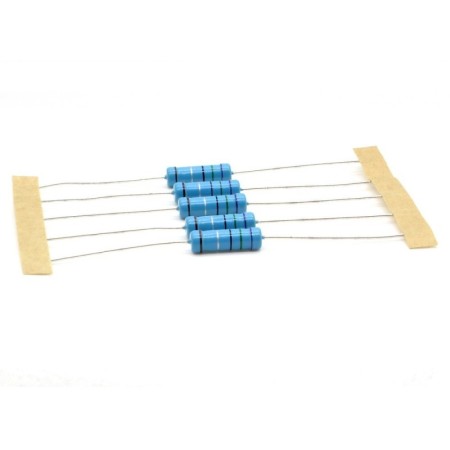 5x Résistance métal - 7.5ohm -  7R5 - 3W - 1%