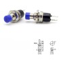 2x Commutateur PBS-110 bleu  0.5A - 250V 