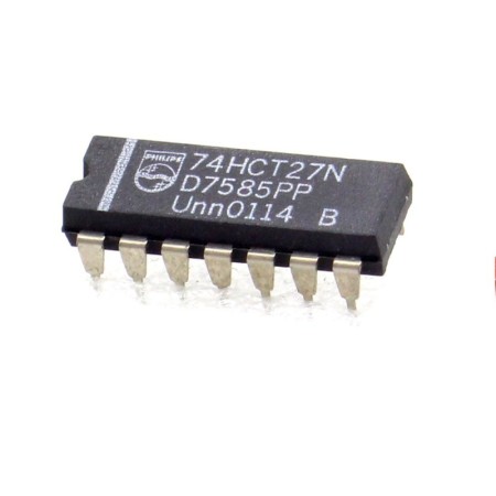 1x 74HCT27N - TRIPLE 3 INPUT NOR GATE - dip-14 - 214ic145