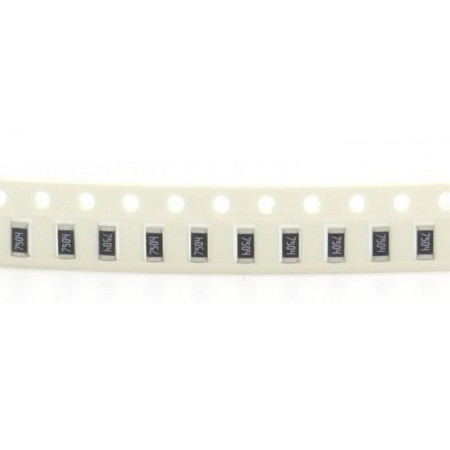 20x Résistance CMS 1206 7.5Mohm - 7504 - 1/4w - 1% - SMD