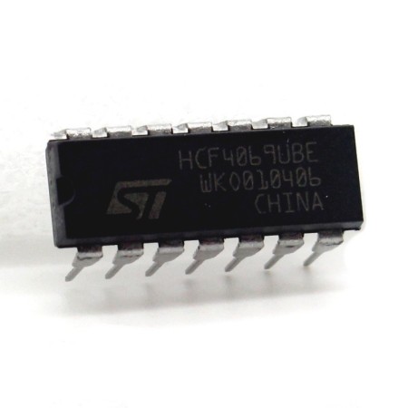 Circuit Intégré HCF4069UBE Hex Inverter DIP-14 ST 282ic146