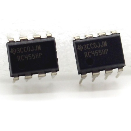 2x Circuit RC4558P Dual Op-Amp DIP-8 - Texas - 282ic149