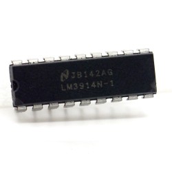1x Circuit LM3914N-1 LED Driver - National - DIP-18