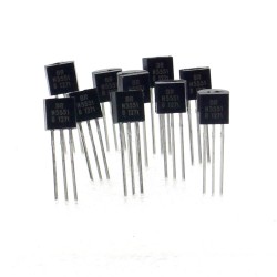 10x Transistor 2N5551-B - NPN - 600mA - 160V - 625mW - TO-92