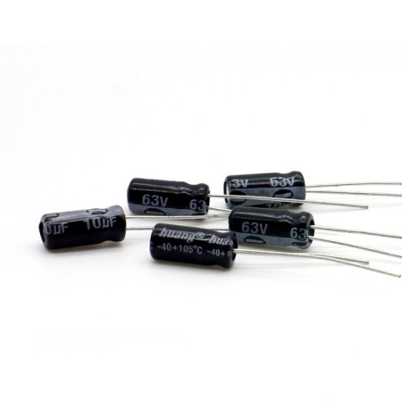 5x Condensateur 10uf 63v - 5x11mm - P: 5mm - 313con585