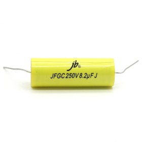 1x Condensateur polypropylène 8.2uf - 250v  17.5x48mm - Axial  JB 