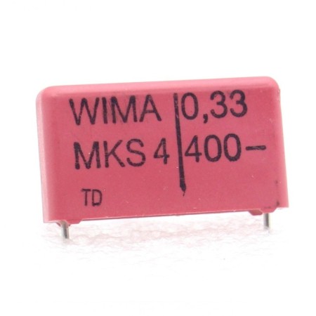 1x Condensateur film PET MSK4 WIMA 0.33uF - 400V 20% - 321con595