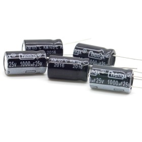 5x Condensateur chimique 1000uF 25V 10x17mm - Chengxing - 2con323