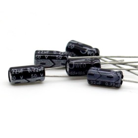 5x Condensateur chimique 0.22uF 50V 4x8mm - 4con015