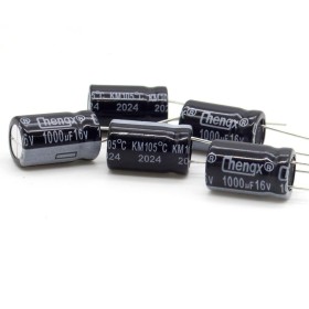 5x Condensateur chimique 1000uF 16V 10x16mm Chengx - 6con027