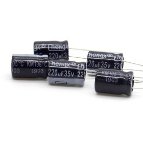 5x Condensateur 220uF 35V 8x12mm - Chengxing - 235con528