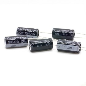 5x Condensateur 1000uf - 25v - 10x20mm - Chengxing - 2con002