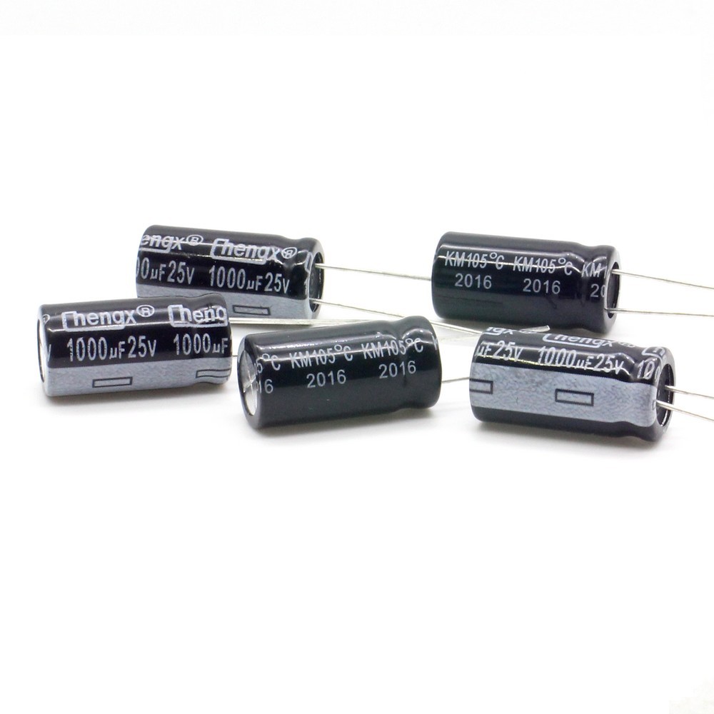 REFURBISHHOUSE R 20 Pcs 1000uF 25V 105C Radial condensateurs electrolytiques Noir 10x17mm