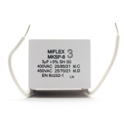 Condensateur moteur 3uf - 400v - MKSP-8 - Miflex - 326con607