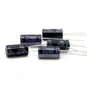 5x Condensateur chimique 47uF 50V 6x13mm - Changzhou Huawei